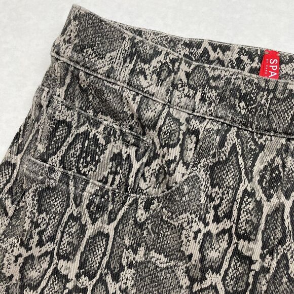 Spanx Leggings Women's XS Gray Ankle Jeans Snakeskin Print Stretch Casual Animal - Picture 5 of 8